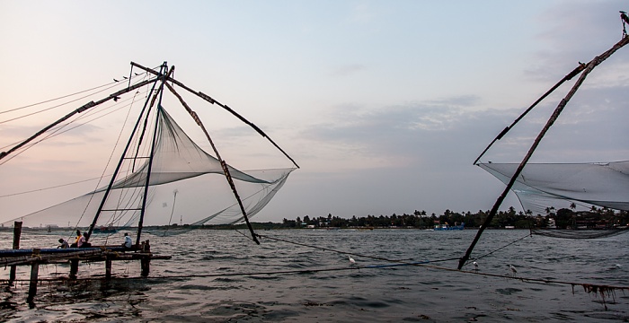 Fort Kochi: Chinesische Fischernetze, Vembanad Lake Kochi