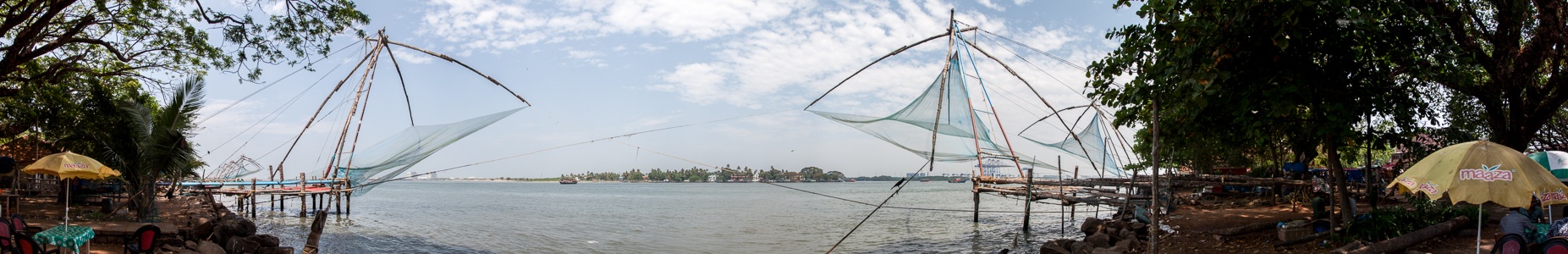 Fort Kochi: Chinesische Fischernetze, Vembanad Lake