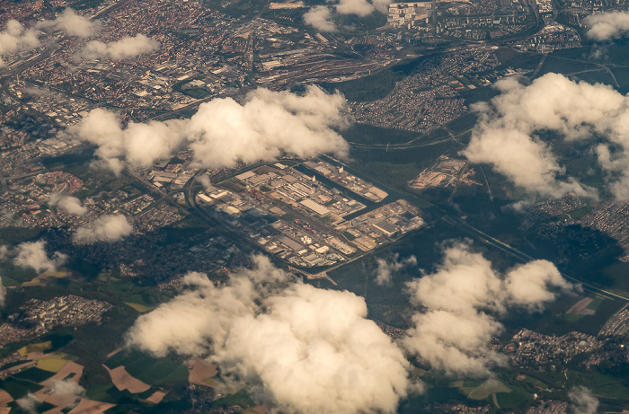 Nürnberg 2016-05-05 Flug BAW951 München Franz Josef Strauß (MUC/EDDM) - London Heathrow (LHR/EGLL) Luftbild aerial photo