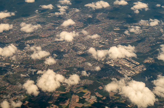 Nürnberg 2016-05-05 Flug BAW951 München Franz Josef Strauß (MUC/EDDM) - London Heathrow (LHR/EGLL) Luftbild aerial photo