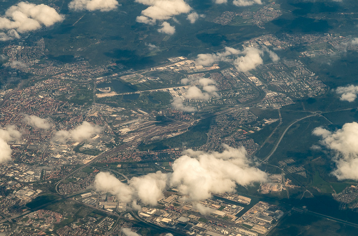 Nürnberg 2016-05-05 Flug BAW951 München Franz Josef Strauß (MUC/EDDM) - London Heathrow (LHR/EGLL) Luftbild aerial photo