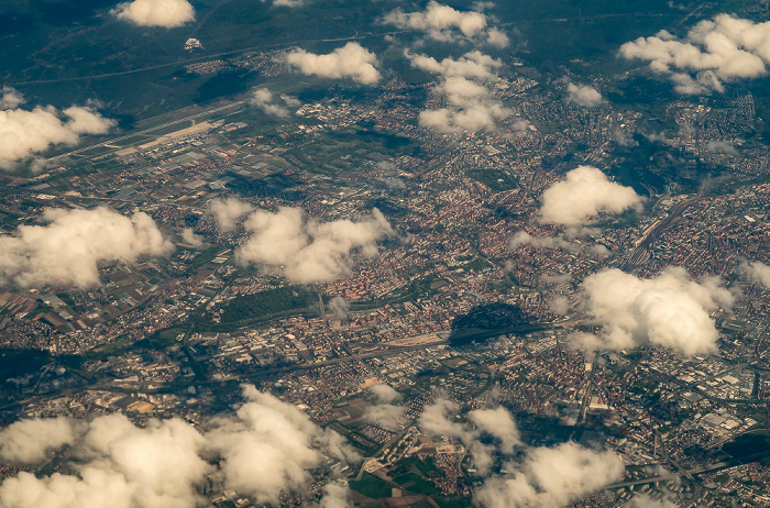 Nürnberg 2016-05-05 Flug BAW951 München Franz Josef Strauß (MUC/EDDM) - London Heathrow (LHR/EGLL) Luftbild aerial photo