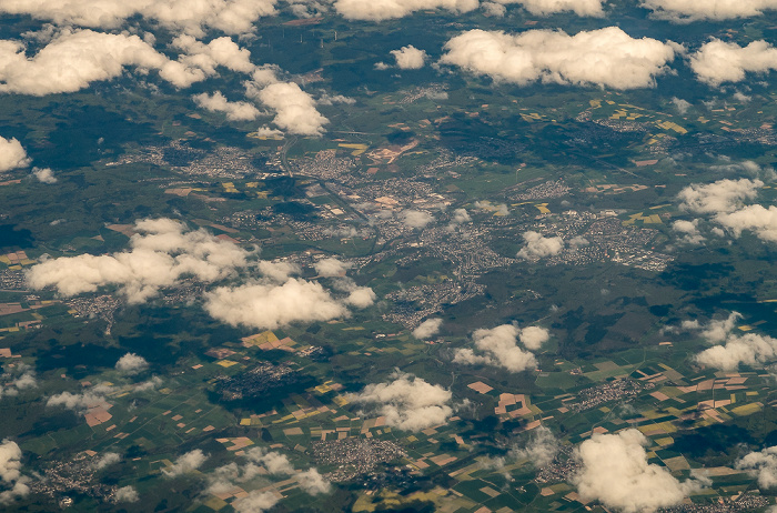 Hessen 2016-05-05 Flug BAW951 München Franz Josef Strauß (MUC/EDDM) - London Heathrow (LHR/EGLL) Luftbild aerial photo