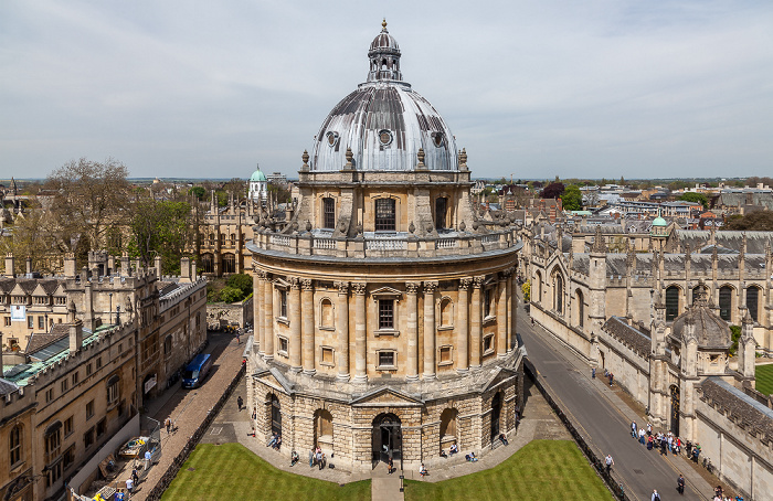 Blick vom Tower der University Church of St Mary the Virgin: Radcliffe Camera Oxford