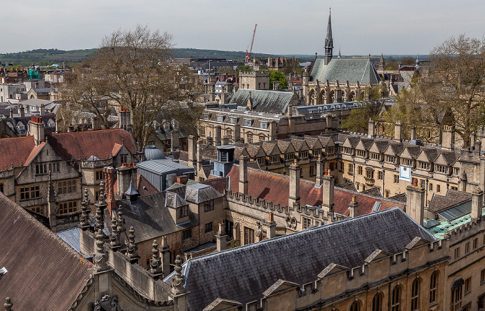 Oxford Blick vom Tower der University Church of St Mary the Virgin Brasenose College Exeter College Exeter College Chapel Lincoln College