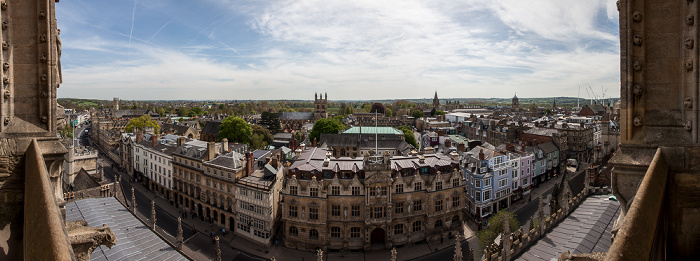 Blick vom Tower der University Church of St Mary the Virgin: High Street Oxford