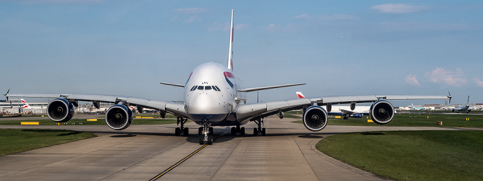 London Heathrow Airport: Airbus A380 (British Airways) 2016-05-08 Flug BAW956 London Heathrow (LHR/EGLL) - München Franz Josef Strauß (MUC/EDDM)