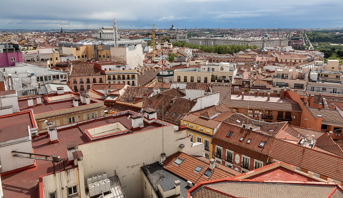 Madrid Blick vom Hotel Emperador: Centro Catedral de Santa María la Real de la Almudena Palacio Real Teatro Real de Madrid