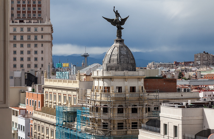 Madrid Blick vom Hotel Emperador: Hotel Amberes Edificio España