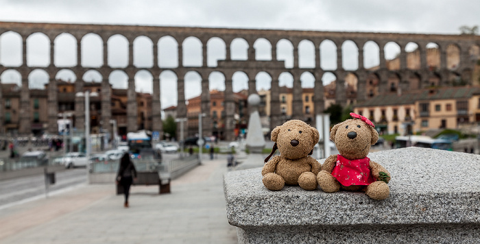 Segovia Römisches Aquädukt: Teddy und Teddine