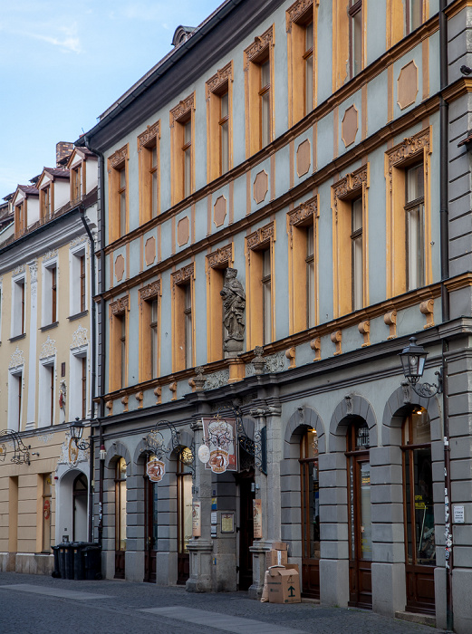 Amberg Altstadt: Rathausstraße - Schlodererhaus (Gasthausbrauerei Schloderer Bräu)