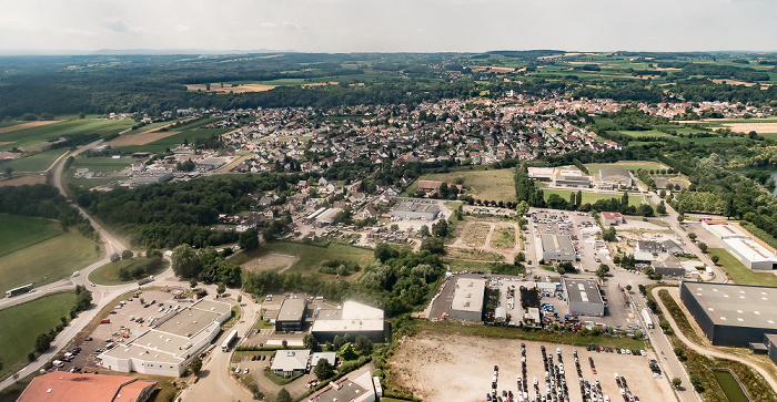 Grand Est - Département Haut-Rhin 2016-07-21 Flug CLH2396 München Franz Josef Strauß (MUC/EDDM) - Basel Mulhouse Freiburg (BSL/LFSB) Luftbild aerial photo