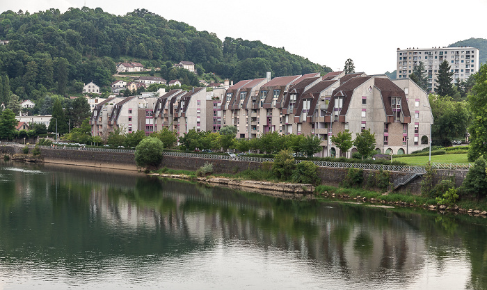 Blick von der Pont de Canot: Doubs und Quai Henri Bugnet Besançon