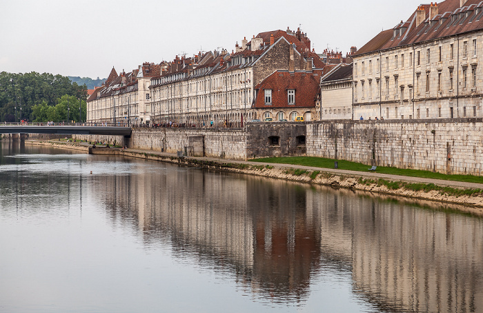 Besançon La Boucle: Doubs mit Pont Battant und Quai Vauban