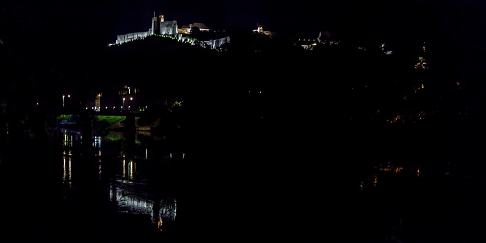 Blick von der Promenade Micaud: Citadelle de Besançon und Doubs Besançon