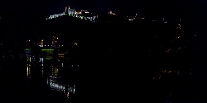 Blick von der Promenade Micaud: Citadelle de Besançon und Doubs