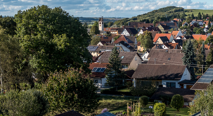 Pfohren Blick vom Kopen Kirche St. Johannes der Täufer