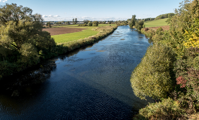 Pfohren Blick von der Donaubrücke Bundesstraße B 31/33: Donau