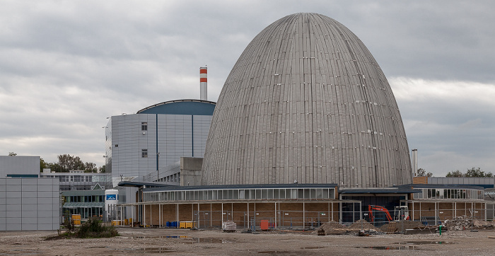 Garching Forschungszentrum: Forschungs-Neutronenquelle Heinz Maier-Leibnitz FRM I (Atomei) und FRM II (im Hintergrund) Garching bei München