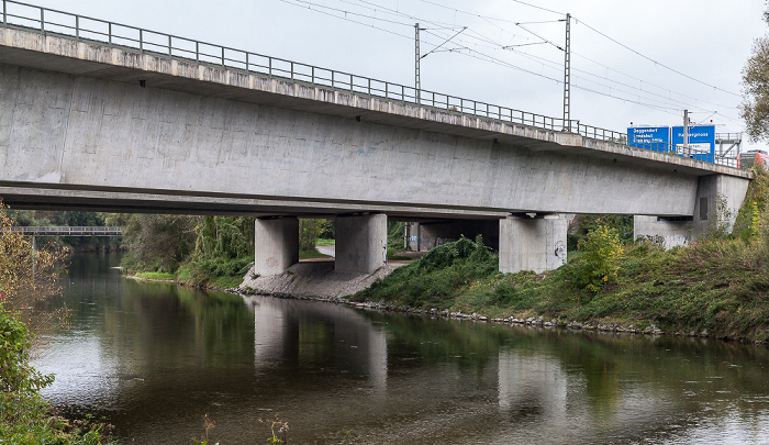 Isar, Isarbrücke S-Bahn Neufahrn - Flughafen Freising