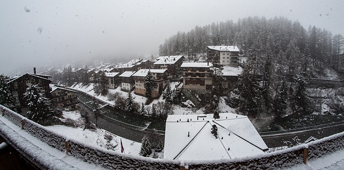 Zermatt Blick aus dem Hotel Alpenblick