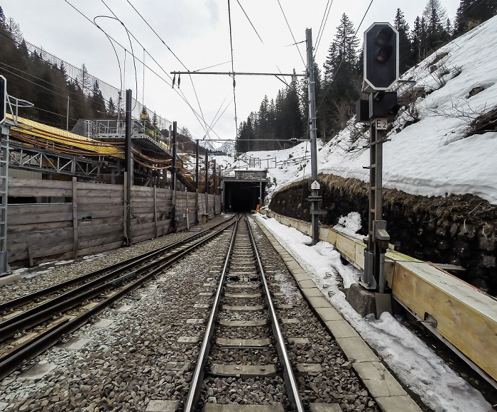 Preda Albulabahn: Nördliches Portal des Albulatunnels