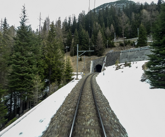 Graubünden Albulabahn: Zuondra-Tunnel (Kreiskehrtunnel)