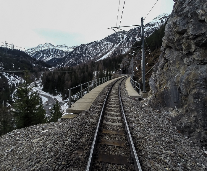 Graubünden Albulabahn: Rugnux-Viadukt