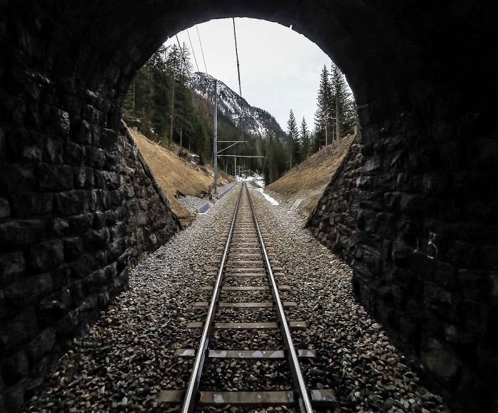 Graubünden Albulabahn: Prasegras-Tunnel