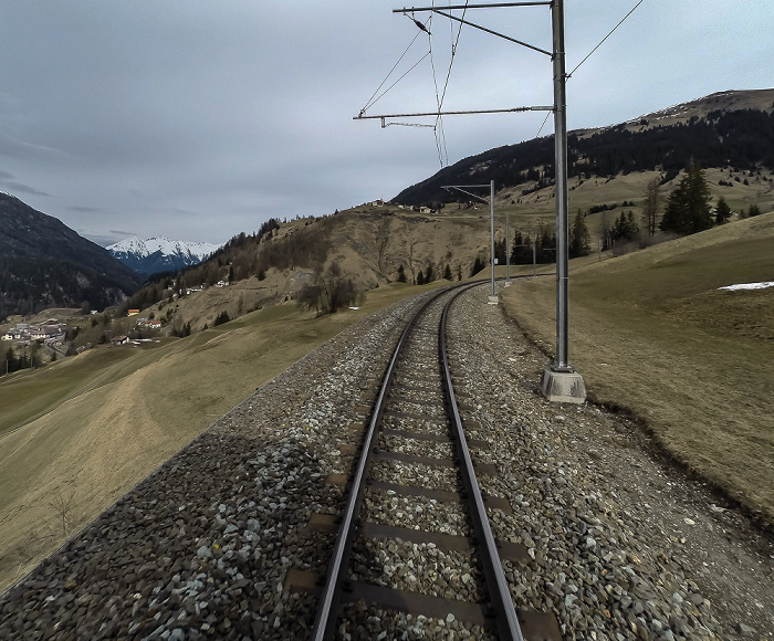 Graubünden Albulabahn Bergün Latsch