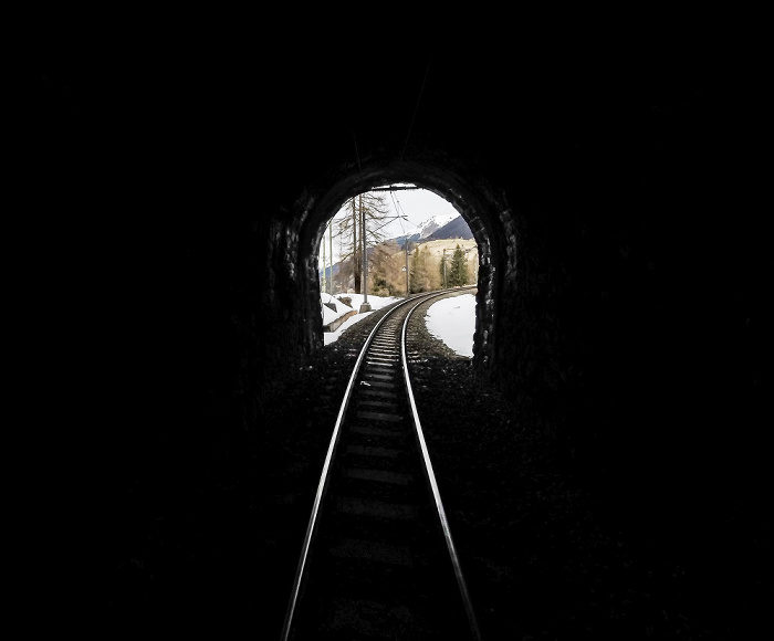 Albulabahn: God-Tunnel Graubünden