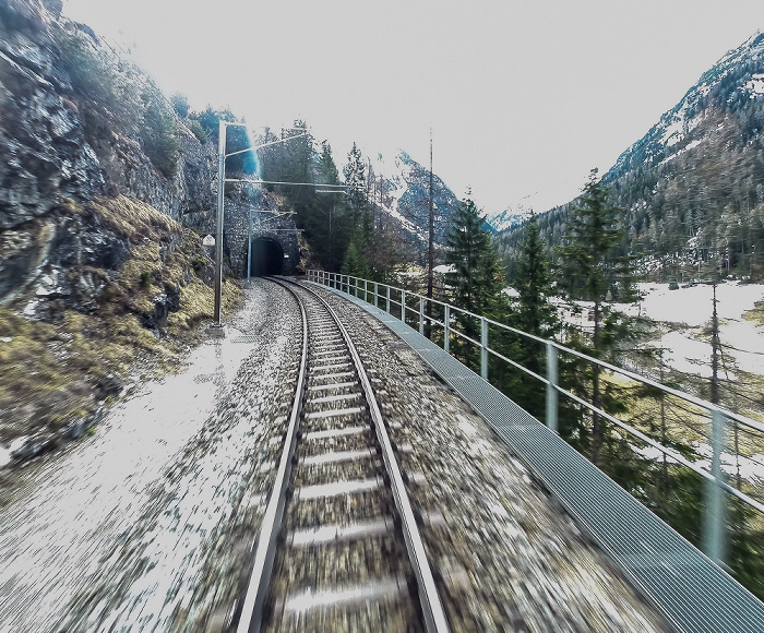 Graubünden Albulabahn: God-Tunnel