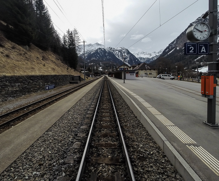 Albulabahn: Bahnhof Bergün/Bravuogn