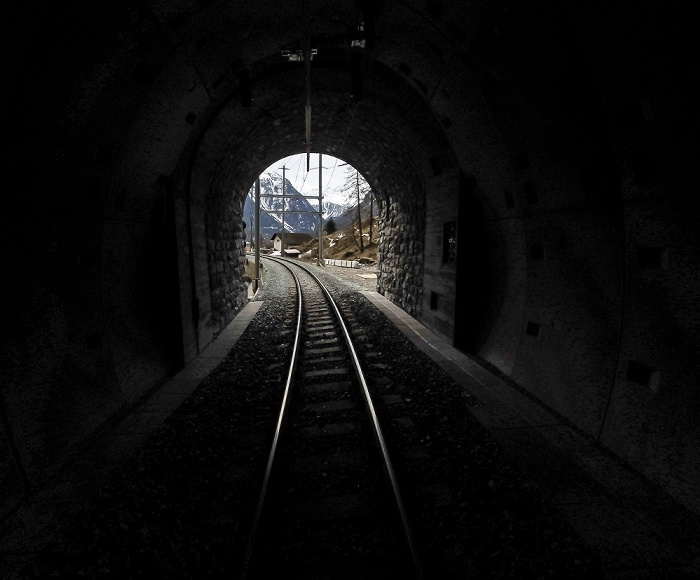 Albulabahn: Glatscheras-Tunnel Graubünden