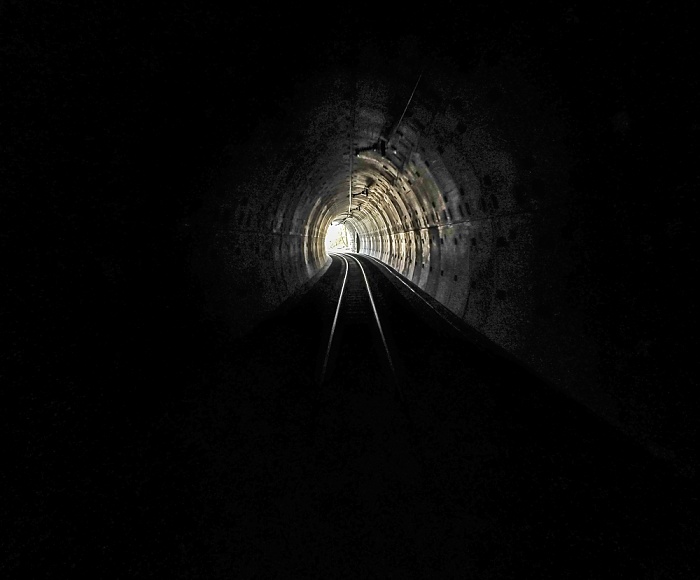 Graubünden Albulabahn: Glatscheras-Tunnel