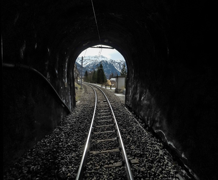 Albulabahn: Bergünerstein-Tunnel Graubünden