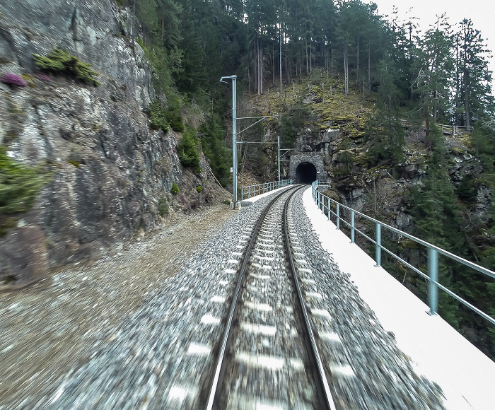 Albulabahn: Stulsertobel-Viadukt II, Stulsertobel-Tunnel II Graubünden