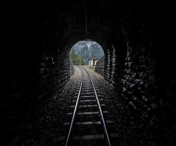 Albulabahn: Faleinerweg-Tunnel Graubünden