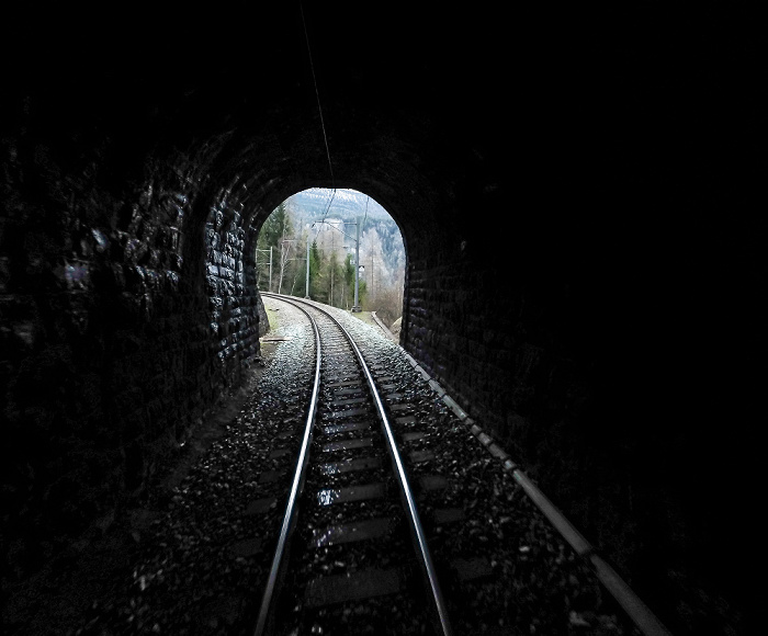 Graubünden Albulabahn: Greifenstein-Tunnel
