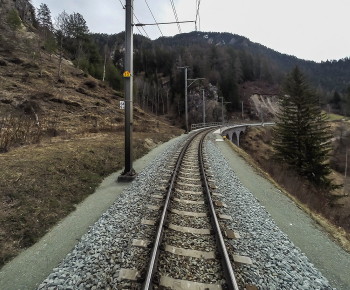 Graubünden Albulabahn: Val Nova Viadukt Val Nova-Viadukt
