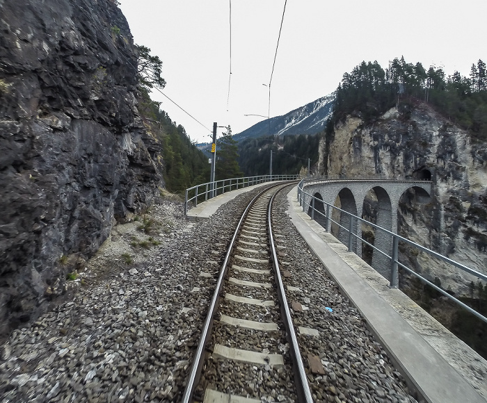 Graubünden Albulabahn: Landwasserviadukt, Landwasser-Tunnel