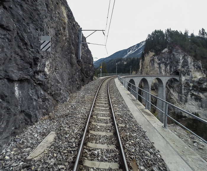 Graubünden Albulabahn: Landwasserviadukt, Landwasser-Tunnel