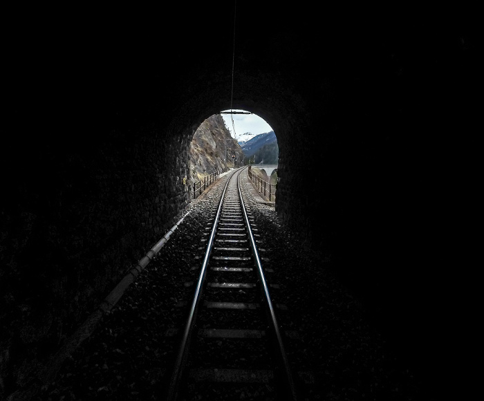 Graubünden Albulabahn: Zalaint-Tunnel Landwasserviadukt