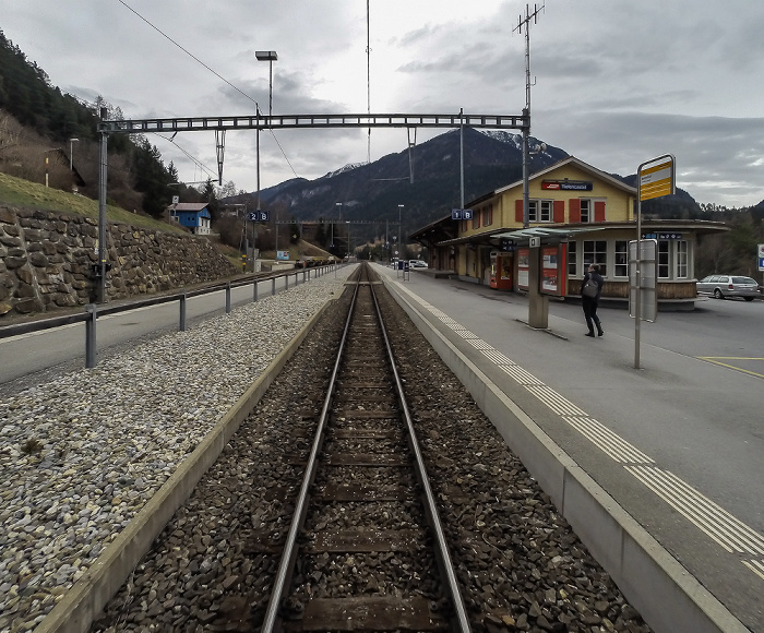 Albulabahn: Bahnhof Tiefencastel Tiefencastel