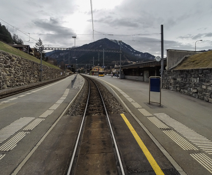 Albulabahn: Bahnhof Tiefencastel Tiefencastel