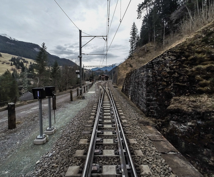 Graubünden Albulabahn: Dienststation Solis der Rhätischen Bahn
