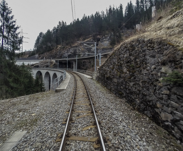 Graubünden Albulabahn: Lochtobel-Viadukt