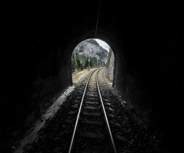 Graubünden Albulabahn: Passmal-Tunnel