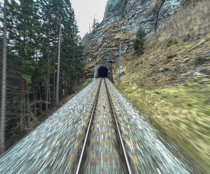 Graubünden Albulabahn: Passmal-Tunnel