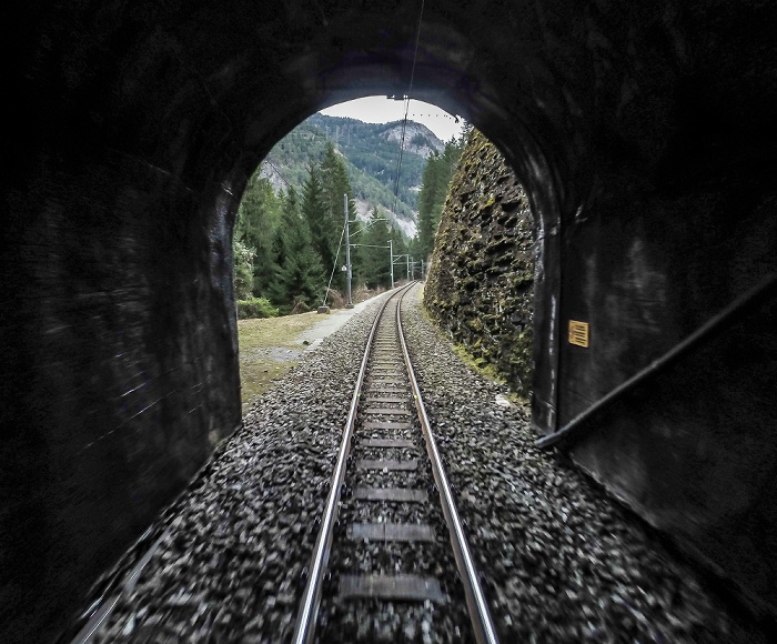 Albulabahn: Versasca-Tunnel Graubünden